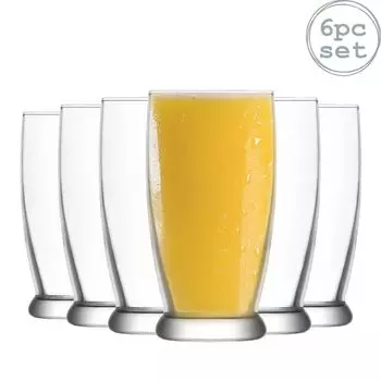 Набор стаканов для воды LAV Roma Glass — современные стаканы для сока и коктейлей — 140 мл — упаковка из 6 шт
