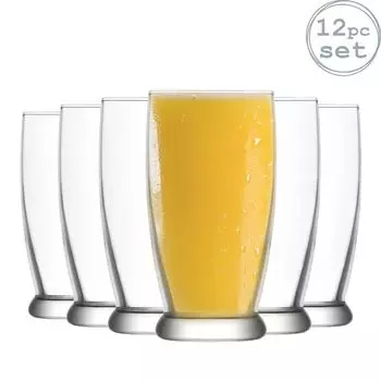 Набор стаканов для воды LAV Roma Glass — современные стаканы для сока и коктейлей — 140 мл — упаковка из 12 шт