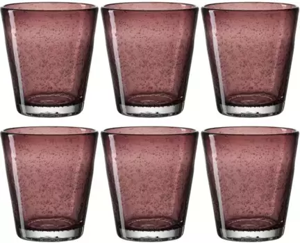 Набор стаканов LEONARDO "БУРАНО", (набор, 6 шт.), 330 мл, 6 шт 9х10 см, цвет viola