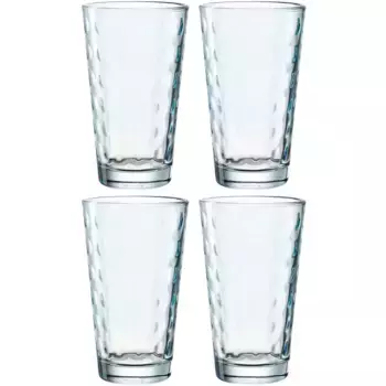 Набор стаканов LEONARDO «ОПТИК», (набор, 4 шт.), 540 мл, 4 шт, светло-голубой