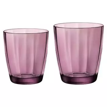 Набор стаканов Pulsar из 12 предметов, можно мыть в посудомоечной машине, стеклянные стаканы для виски Набор стаканов для виски, фиолетовый Bormioli