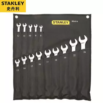 Набор Stanley, 14 предметов, метрические прецизионные полированные длинные ключи двойного назначения 93-614-22