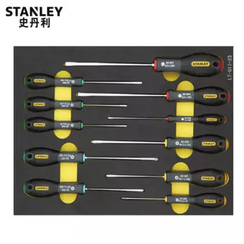 Набор Stanley из 11 предметов с трехцветной ручкой и держателем для отверток LT-011-23