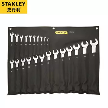 Набор Stanley из 23 предметов: метрические, тонко полированные, длинные ключи двойного назначения с открытыми двусторонними ключами в форме цветка сливы 93-616-22