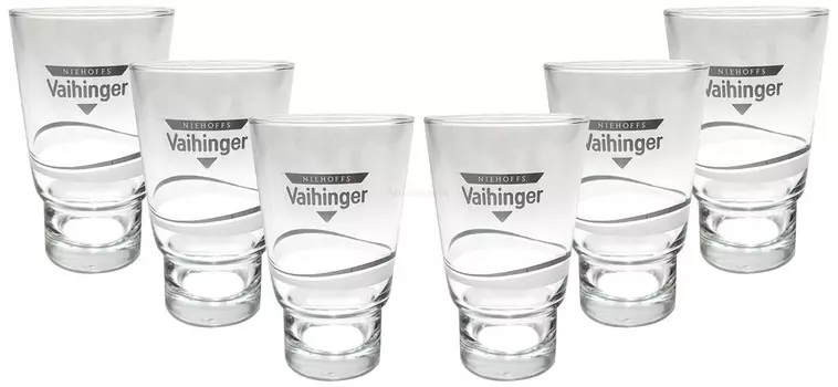 Набор стеклянных стаканов Vaihinger Niehoffs - 6x стаканов 0,2л калиброванных Mixcompany