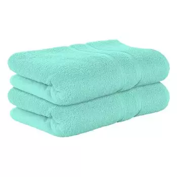 НАБОР StickandShine из 2-х махровых банных полотенец премиум-класса размером 100х150 см мятного цвета плотностью 500 г/м из 100 % хлопка., бирюзовый