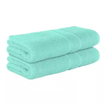 НАБОР StickandShine из 2-х махровых банных полотенец премиум-класса размером 70x140 см мятного цвета плотностью 500 г/м из 100 % хлопка., бирюзовый