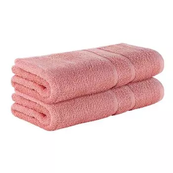 НАБОР StickandShine из 2-х махровых банных полотенец премиум-класса размером 70х140 см лососевого цвета плотностью 500 г/м из 100 % хлопка., розовый
