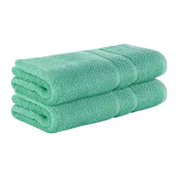 НАБОР StickandShine из 2-х махровых банных полотенец премиум-класса размером 70х140 см изумрудно-зеленого цвета плотностью 500 г/м из 100% хлопка.