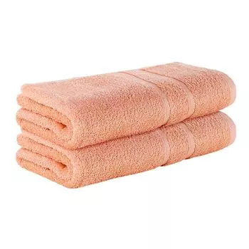 НАБОР StickandShine из 2-х махровых банных полотенец премиум-класса размером 70x140 см персикового цвета плотностью 500 г/м из 100 % хлопка., коричневый