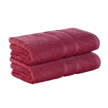 НАБОР StickandShine из 2-х махровых полотенец премиум-класса размером 50х100 см бордового цвета плотностью 500 г/м из 100 % хлопка., красный