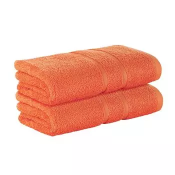 НАБОР StickandShine из 2-х махровых полотенец премиум-класса размером 50х100 см оранжевого цвета плотностью 500 г/м из 100 % хлопка., оранжевый