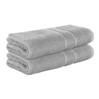 НАБОР StickandShine из 2 махровых банных полотенец премиум-класса размером 70x140 см средне-серого цвета плотностью 500 г/м из 100 % хлопка., серый