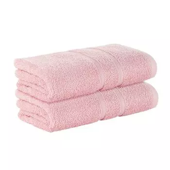 НАБОР StickandShine из 2 махровых полотенец премиум-класса размером 50х100 см нежно-розового цвета плотностью 500 г/м из 100 % хлопка., розовый