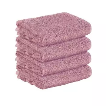 НАБОР StickandShine из 4 гостевых махровых полотенец премиум-класса размером 30x50 см лилового фиолетового цвета плотностью 500 г/м из 100% хлопка., коричневый