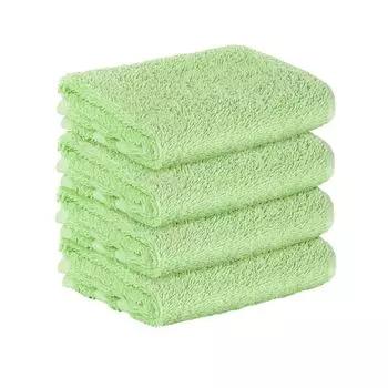 НАБОР StickandShine из 4 гостевых махровых полотенец премиум-класса размером 30x50 см светло-зеленого цвета плотностью 500 г/м из 100 % хлопка.