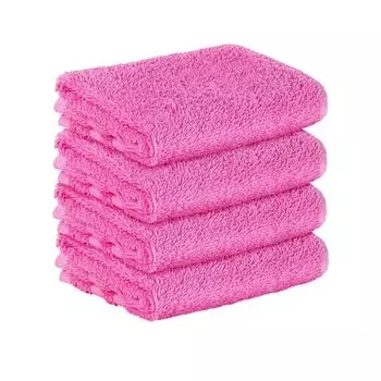 НАБОР StickandShine из 4-х гостевых махровых полотенец премиум-класса размером 30х50 см розового цвета плотностью 500 г/м из 100 % хлопка., розовый
