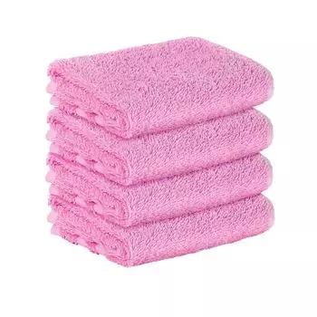 НАБОР StickandShine из 4-х гостевых махровых полотенец премиум-класса размером 30х50 см розового цвета плотностью 500 г/м из 100 % хлопка., розовый