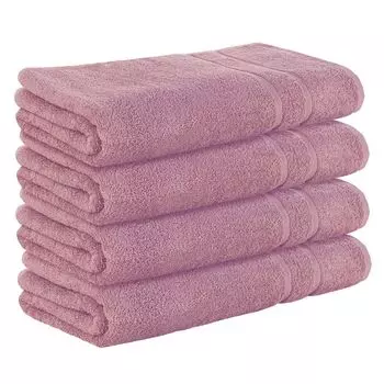 НАБОР StickandShine из 4-х махровых полотенец для сауны премиум-класса размером 80х200 см лилового фиолетового цвета плотностью 500 г/м из 100 % хлопка., коричневый