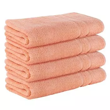 НАБОР StickandShine из 4-х махровых полотенец для сауны премиум-класса размером 80x200 см персикового цвета плотностью 500 г/м из 100 % хлопка., коричневый