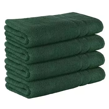 НАБОР StickandShine из 4-х махровых полотенец для сауны премиум-класса размером 80х200 см темно-зеленого цвета плотностью 500 г/м из 100 % хлопка., синий