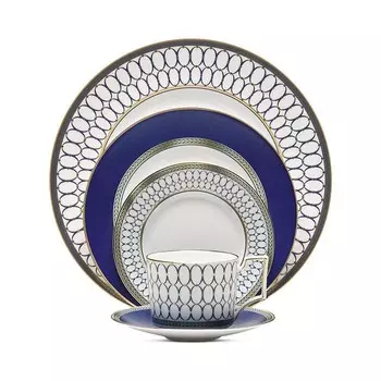 Набор столовой посуды Wedgwood Renaissance Gold, 5 предметов, синий