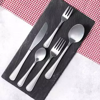 Набор столовых приборов, 30 предметов, столовые приборы для меню, столовые приборы на 6 человек, набор столовых приборов из нержавеющей стали domotti, серебро