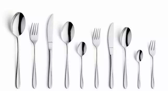 Набор столовых приборов Amefa Monaco Jubileum 56 предметов, белый