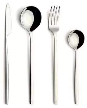 Набор столовых приборов атлантида (24 предмета) Comas, серебряный