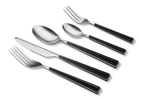 Набор столовых приборов блестящий (30 шт.) Mser, черный