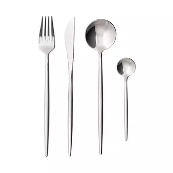 Набор столовых приборов BUTLERS STILETTO из 4 предметов. сверкающий