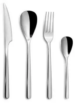 Набор столовых приборов canada (24 шт.) Comas, серебряный