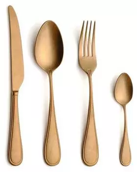 Набор столовых приборов contour copper (24 шт.) Comas, коричневый