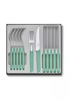 Набор столовых приборов для стейка, 12 предметов Victorinox, мятно-зеленый