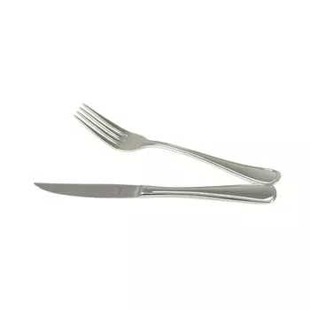Набор столовых приборов для стейка Solex Selina 12 предметов на 6 персон, серебро