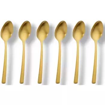 Набор столовых приборов ECHTWERK «Avelino», (набор, 6 предметов), кофейная ложка, чайная ложка, ложка для мокко, цвет goldfarben, mattiert