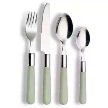 Набор столовых приборов ECHTWERK "Набор столовых приборов для бистро, столовые приборы для кемпинга", (набор, 16 предметов), столовые приборы для пикника, зеленый