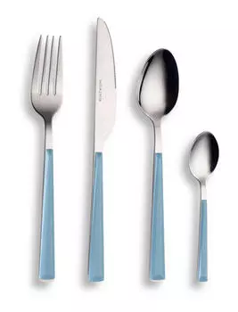 Набор столовых приборов Echtwerk, серебряный/светло-голубой