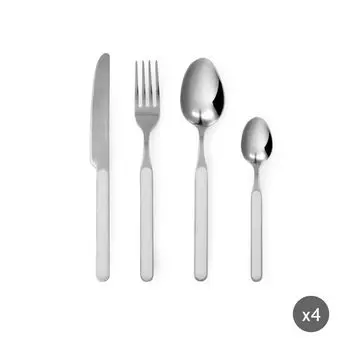 Набор столовых приборов Excelsa 24 предмета Eclipse сталь белый