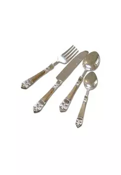 Набор столовых приборов Ferrette, 4 шт., серебро Loberon, серебро