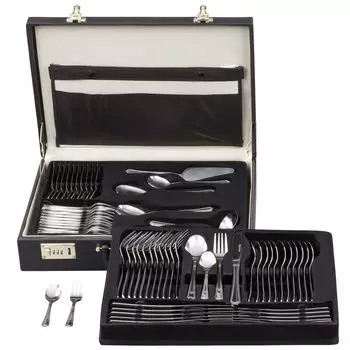 Набор столовых приборов GRWE, 68 предметов, включая футляр, на 12 человек, серия Мадрид