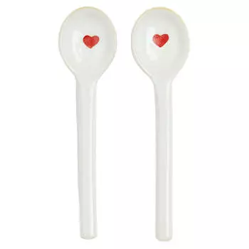 Набор столовых приборов H&M Home Stoneware, 2 предмета, белый