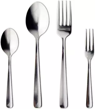 Набор столовых приборов Hakaku, 4 предмета, нержавеющая сталь, можно мыть в посудомоечной машине, сделано в Японии Nagao