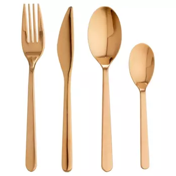 Набор столовых приборов Ikea Fornuft, 24 предмета, розовое золото