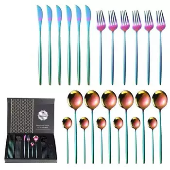 Набор столовых приборов из 24 предметов Quality-Multi KP26398 OEM, мультиколор