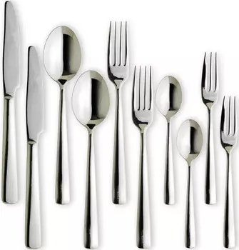 Набор столовых приборов Lucky Wood Dayton, 10 предметов, нож, ложка, вилка, нержавеющая сталь 18-8, сделано в Японии Nagao, Stainless