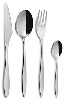 Набор столовых приборов mia (24 шт.) Comas, серебряный