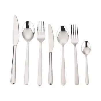 Набор столовых приборов MICHELINO, 84 предмета, столовые приборы "Мозель", нержавеющая сталь 18/10, для использования дома на 12 персон нож вилка ложка десертный нож - вилка, серебро