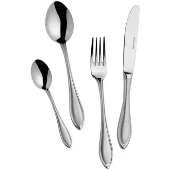 Набор столовых приборов Mulex «Бостон», (набор, 60 предметов), частично сатинированный, цвет edelstahlfarben