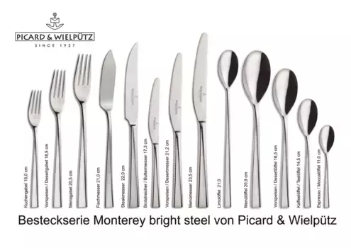 Набор столовых приборов PICARD & WIELPTZ, серебряный